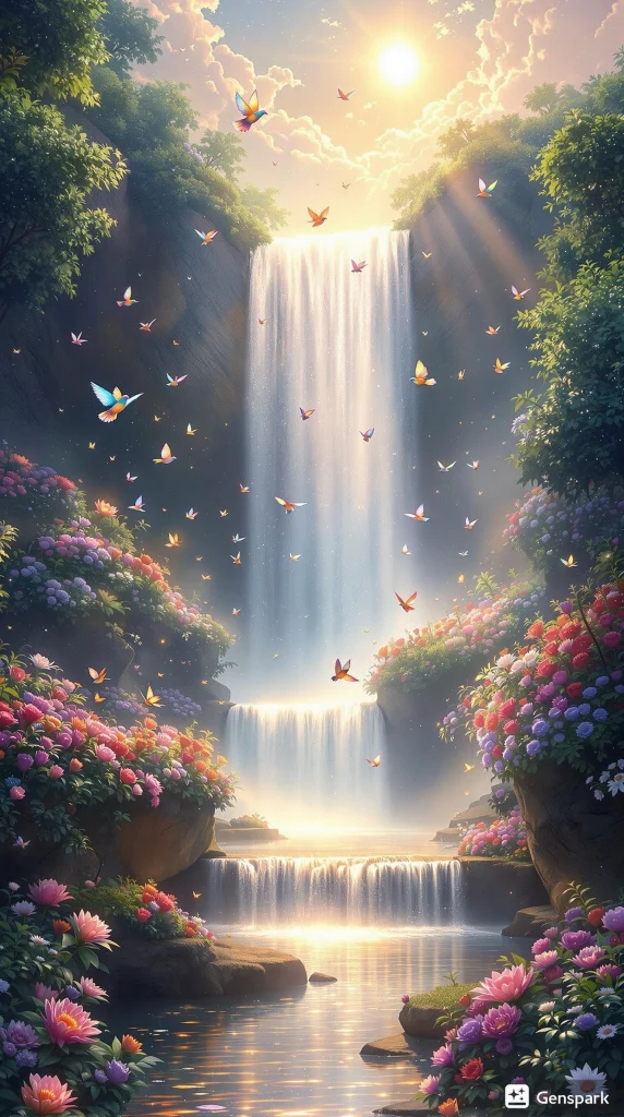 An Enchanting Scene Capturing A Majestic Waterfall 1742974357434 Webp
